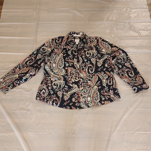 Chico's Multicolor Paisley Blouse - Picture 1 of 12